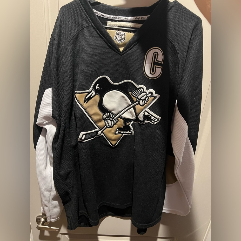 CCM NHL Pittsburgh Penguins Crosby Hockey Jersey Size 52